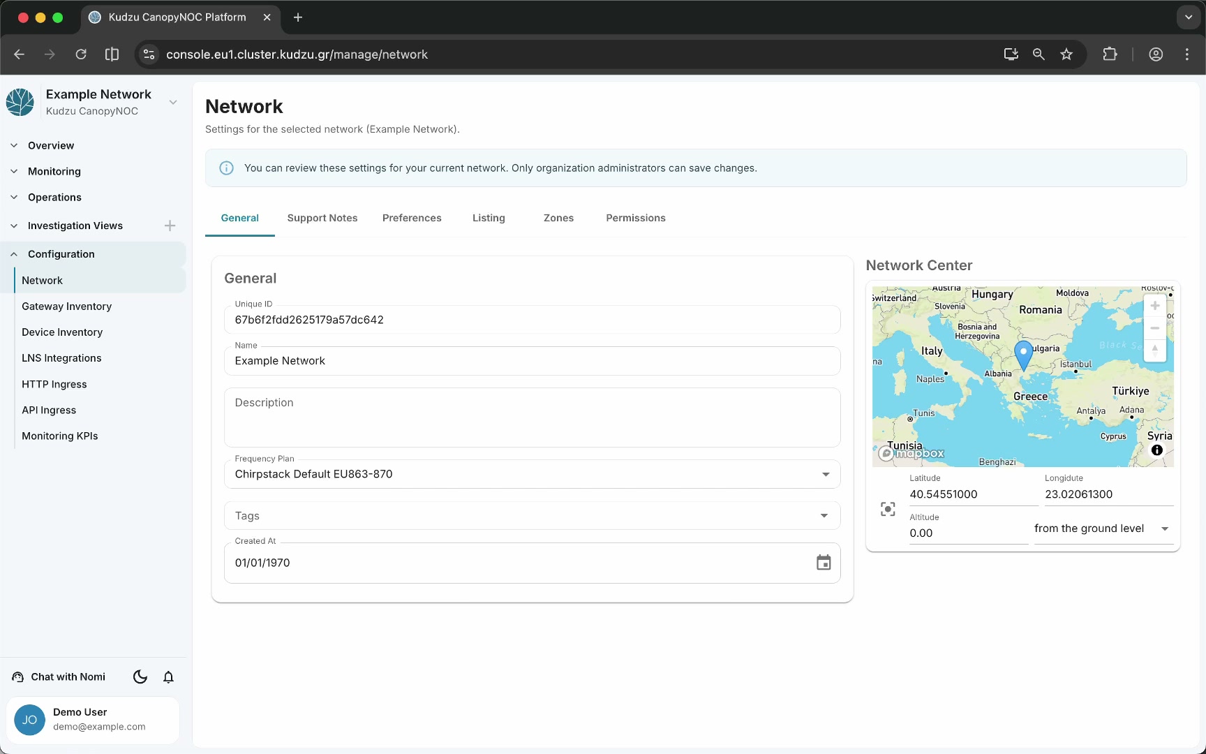 Network general information