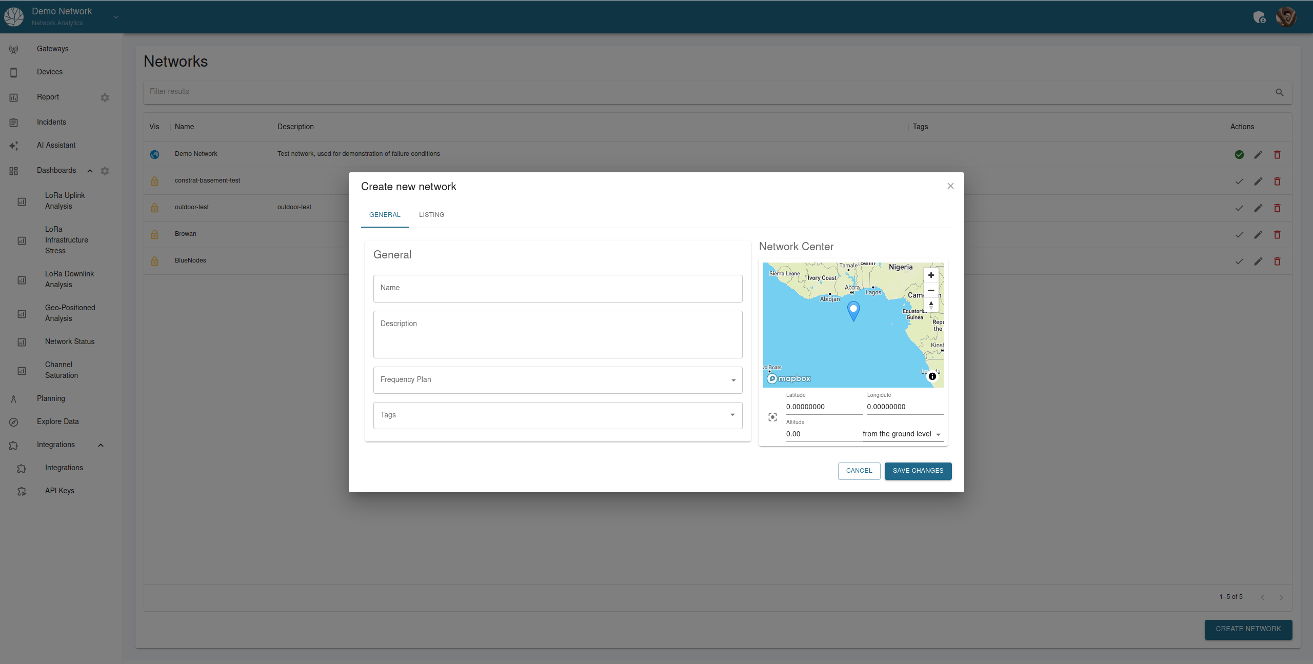 Create New Network